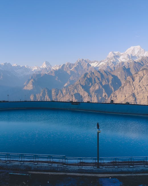 Artificial Lake on the Mountains of Auli India